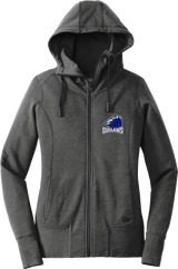 Brandywine Outlaws New Era Ladies Tri-Blend Fleece Full-Zip Hoodie