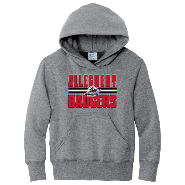 Allegheny Badgers Youth Core Fleece Pullover Hooded Sweatshirt